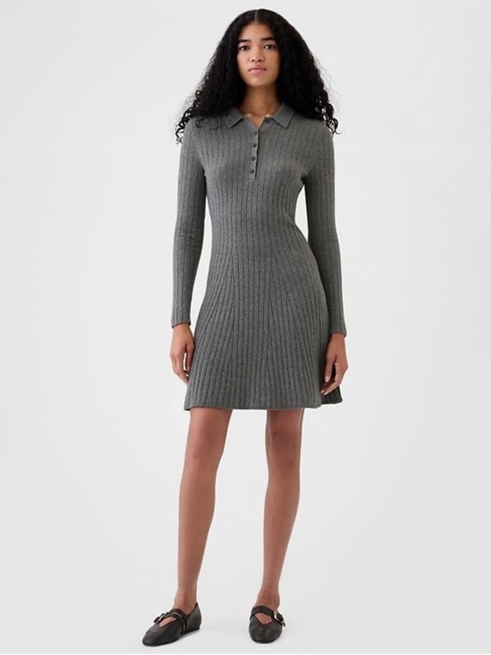 GAP Cash Soft Polo Mini Sweater Dress